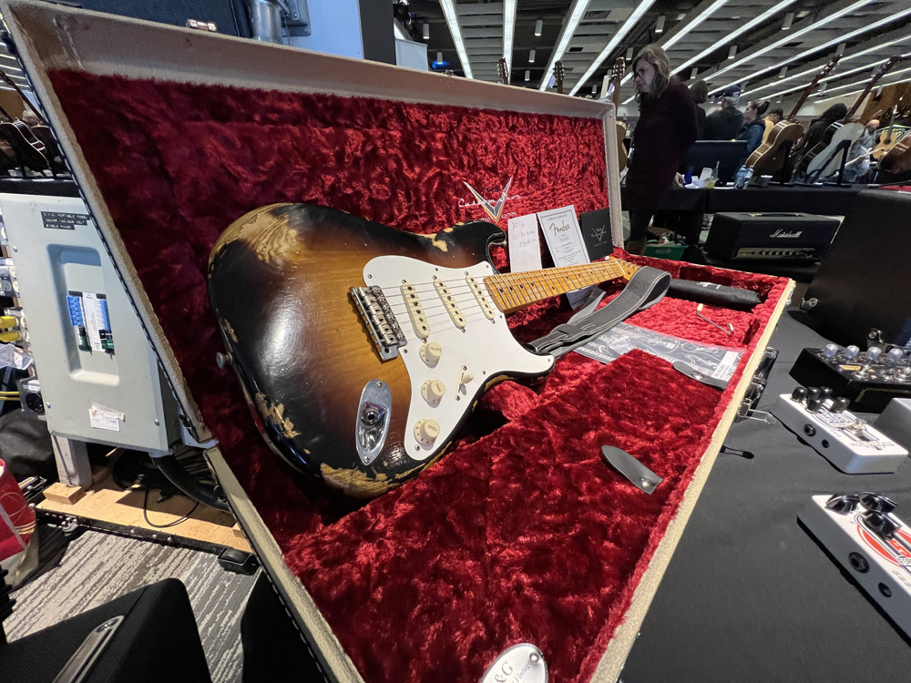 Vintage Fender Stratocaster Collectible at the 2023 Calgary Guitar Show